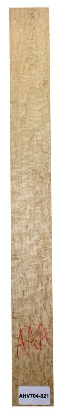 Fretboard Bird's Eye Maple white 720x75x11mm Unique Piece #021